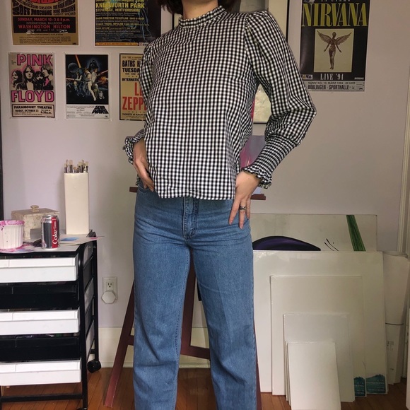 Super cute Zara plaid blouse - Picture 3 of 4